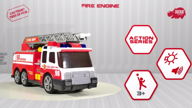Action Series Fire Brigade - Feuerwehrfahrzeug - Dickie Toys