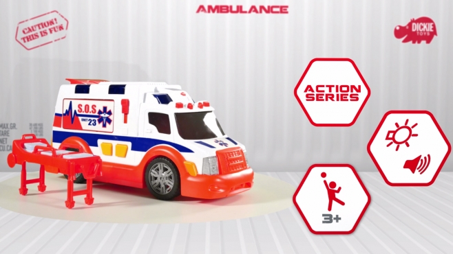Action Series Ambulance - Krankenwagen - Ambulanz - Dickie Toys