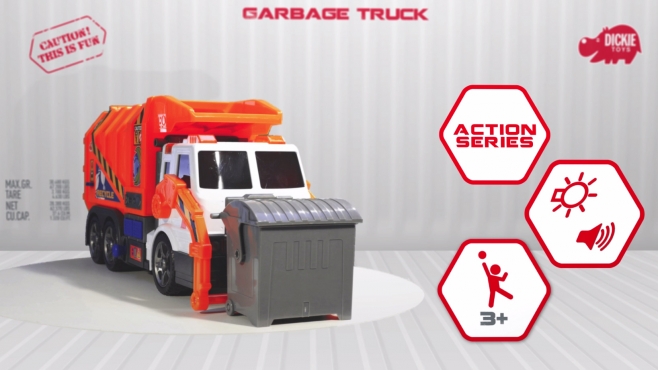Action Series Garbage Truck - Müllabfuhr - Müllfahrzeug - Dickie Toys
