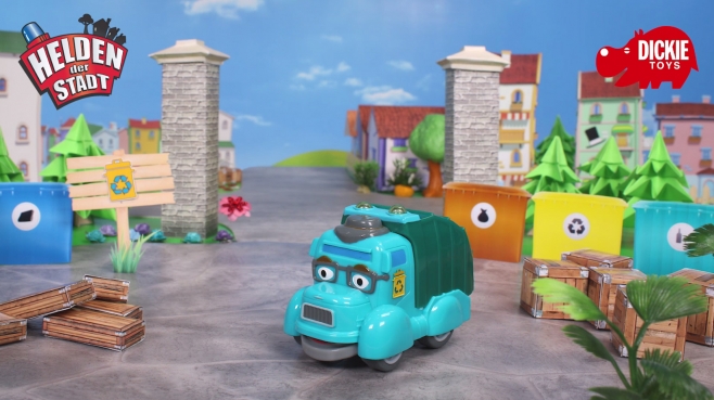Helden der Stadt Spielzeug - Manni Müll Fahrzeug mit Licht und Sound