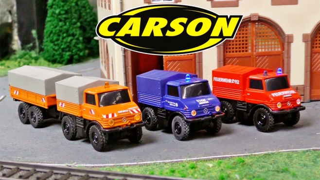 Carson 1:87 Mercedes Benz Unimogs (500504138, 500504139, 500504140)