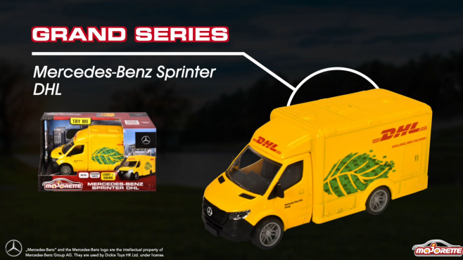 Majorette Grand Series  - Mercedes-Benz Sprinter DHL Produktvideo
