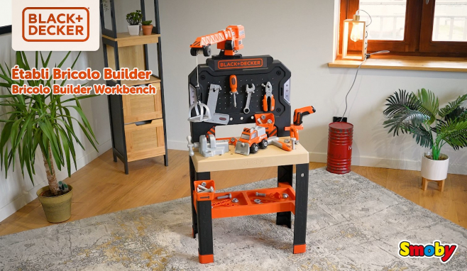 Smoby Black+Decker Werkbank mit Kran Smoby Black+Decker Werkbank mit Kran