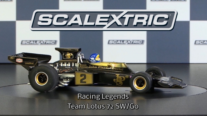 SCALEXTRIC 1:32 Racing Legends -Team Lotus 72 Sw/Go (50003703a)