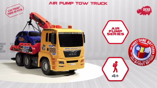 Air pump clearance tow truck