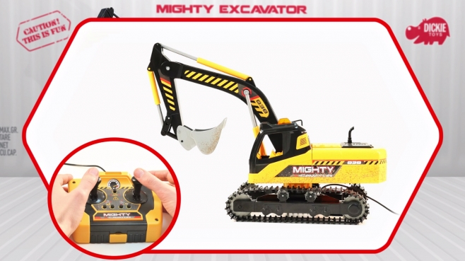 Mighty Excavator - Kabelferngesteuerter Bagger - Dickie Toys