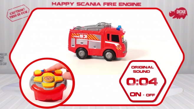 RC Happy Scania Fire Engine - Ferngesteuerte Feuerwehr - Dickie Toys