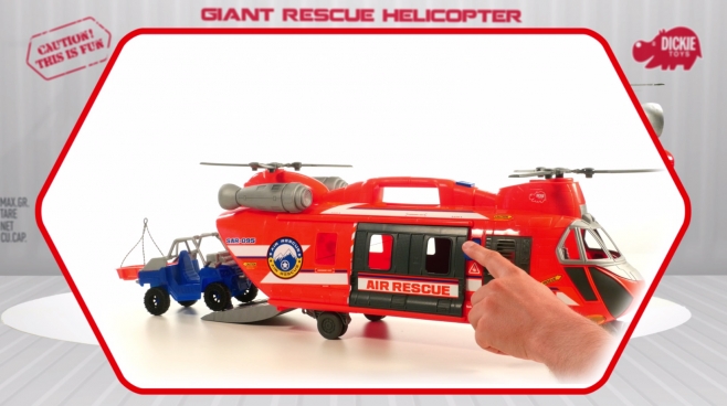 Giant Rescue Helicopter - Rettungshelikopter - Action Series - Dickie Toys