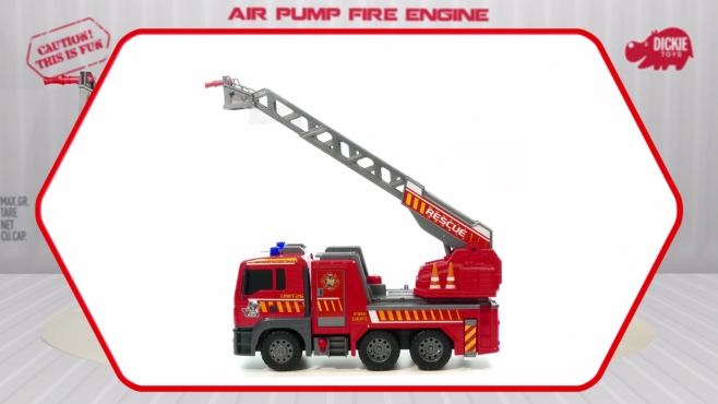 Air Pump Fire Engine - Spielzeugfeuerwehr mit Luftpumpfunktion - Dickie Toys