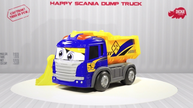 Happy Scania Dump Truck - Muldenkipper motorisiert - Dickie Toys