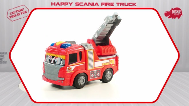Happy Scania Fire Truck - Spielzeugfeuerwehr motorisiert - Dickie Toys