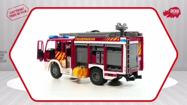 Iveco Fire Engine - Spielzeugfeuerwehr mit Wasserspritze - Dickie Toys
