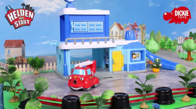 Helden der Stadt Spielzeug - Fiona Feuerwehr rettet die Katze Spielset