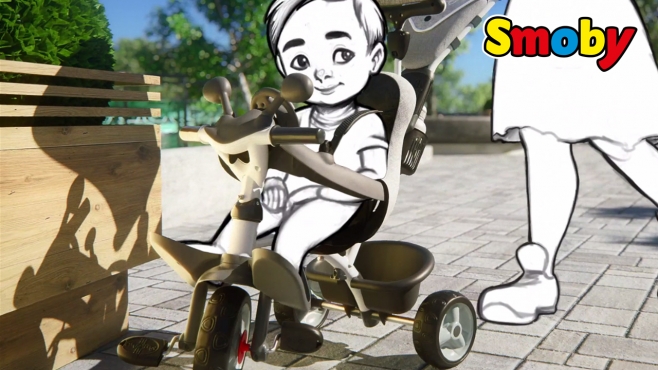 Elegantes, mitwachsendes Dreirad für Kinder ab 10 Monaten