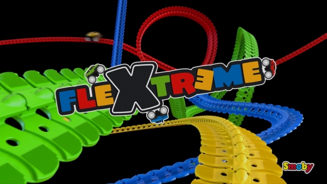 smoby rennbahnsystem flextreme mit racing car