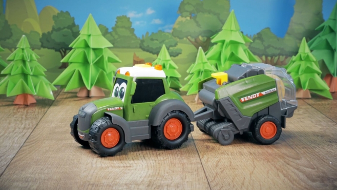 Traktor mit Heuballenwender von Dickie Toys