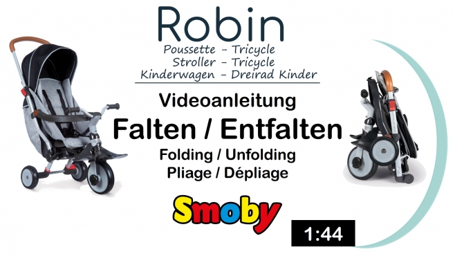 Smoby faltbares Dreirad Robin - Dreirad-Buggy