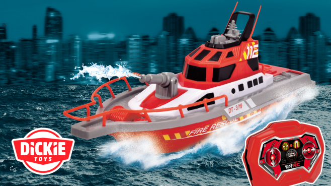 Feuerwehrboot mit Fernsteuerung von Dickie Toys