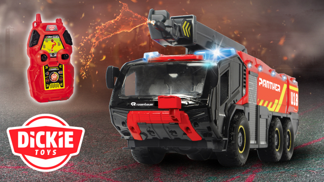 Dickie Toys x Rosenbauer | Ferngesteuerte Flughafenfeuerwehr | Panther 6x6