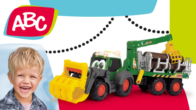 Forsttraktor mit Anhänger für Kleinkinder von ABC