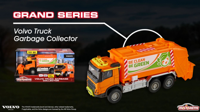Majorette Grand Series  - Volvo Truck Garbage Collector Produktvideo