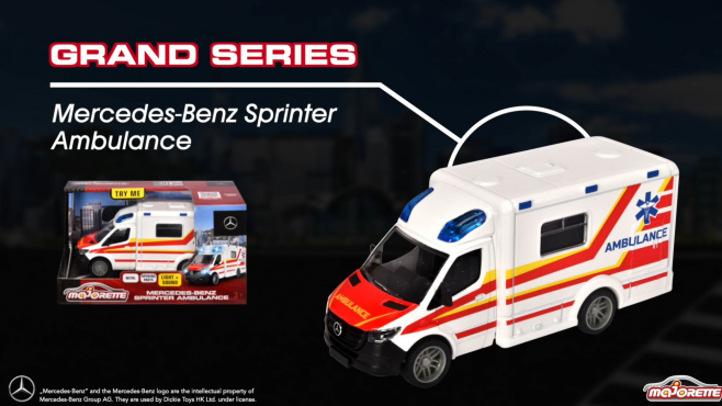 Majorette Grand Series  - Mercedes-Benz Sprinter Ambulance Produktvideo