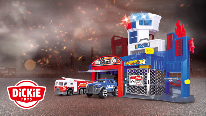 Dickie Toys x Rettungsstation Feuerwehr & Polizei