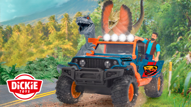 Dickie Toys x Dino Jeep mit Anhänger