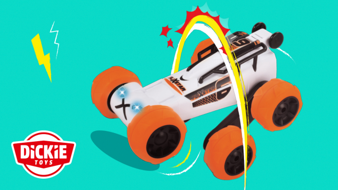 GO CRAZY! Ferngesteuertes Stuntauto von Dickie Toys