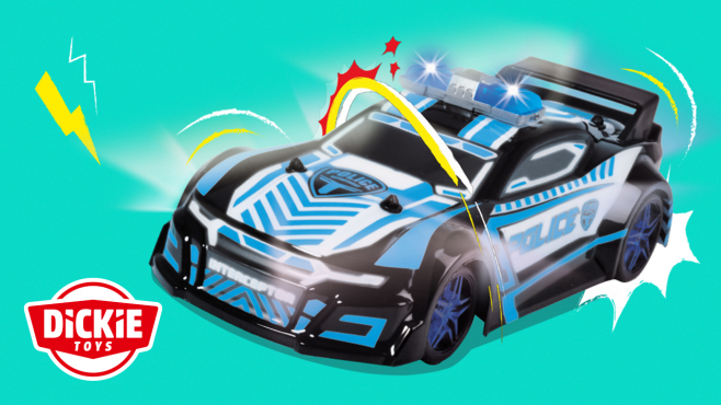 GO CRAZY! Ferngesteuertes Polizeiauto von Dickie Toys