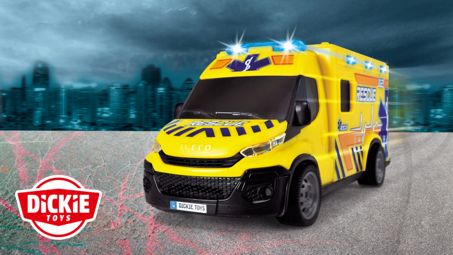 Dickie Toys x Rettungswagen mit Licht & Sound