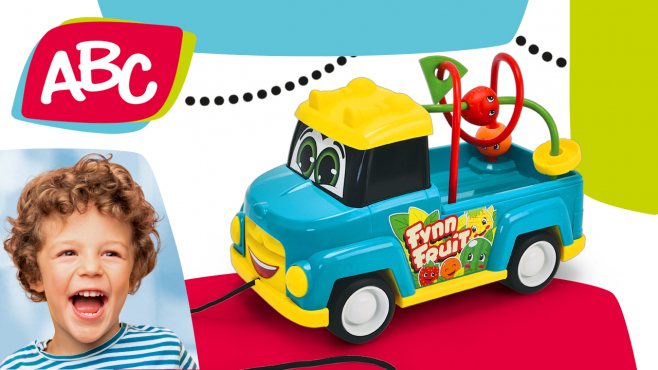 Nachziehspielzeugauto mit Motorikschleife für Kleinkinder von ABC
