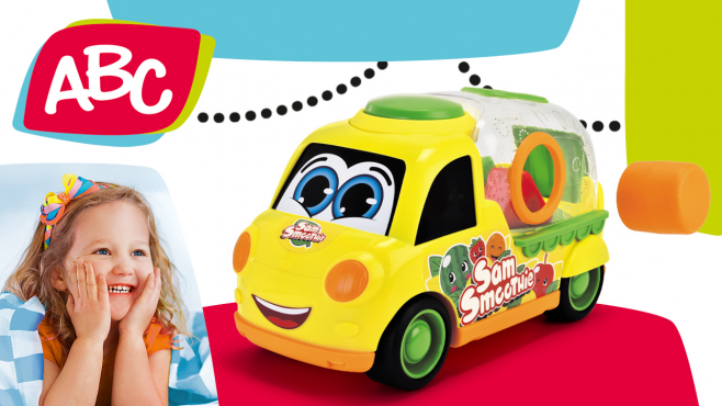 Spielauto mit Steckspiel und Rasselformen für Kleinkinder von ABC