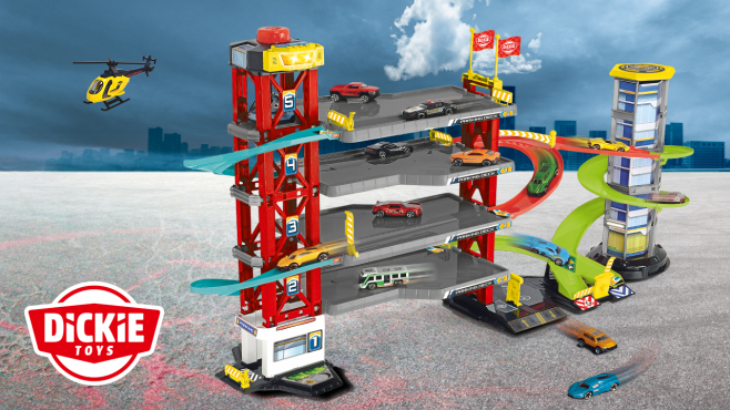 Dickie Toys x Parkgarage auf 5 Ebenen