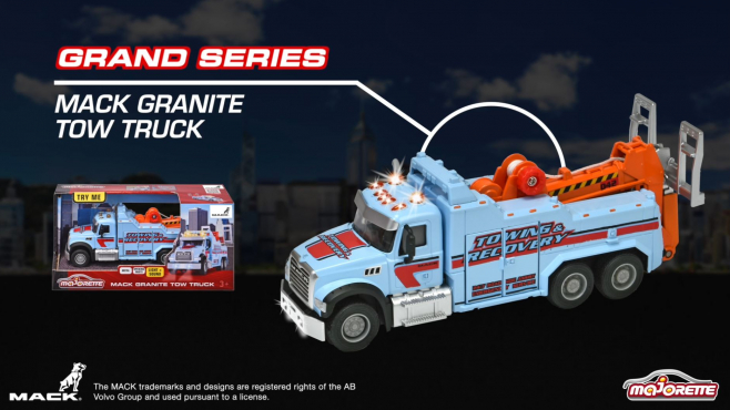 Majorette Grand Series - Mack Granite Tow Truck Produktvideo