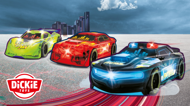 Dickie Toys x Licht & Sound Fahrzeuge
