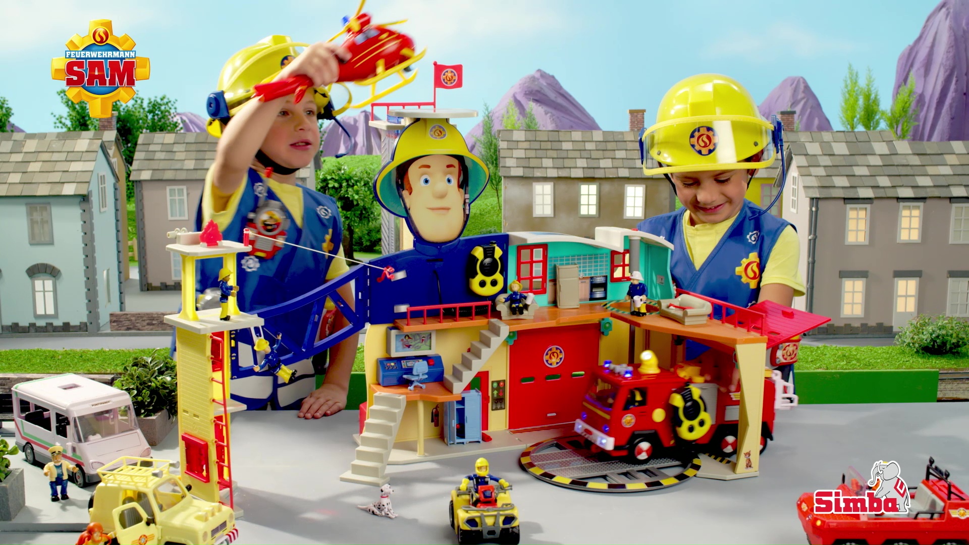 Simba Feuerwehrmann Sam Feuerwehr Station Spielset Inklusive Jupiter Spielzeug 