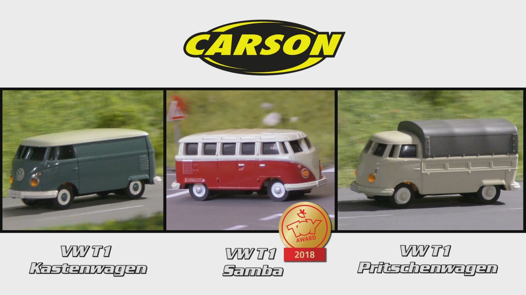 Carson 500504119 1:87 VW t1 Samba Bus 2.4 G 100/% RTR