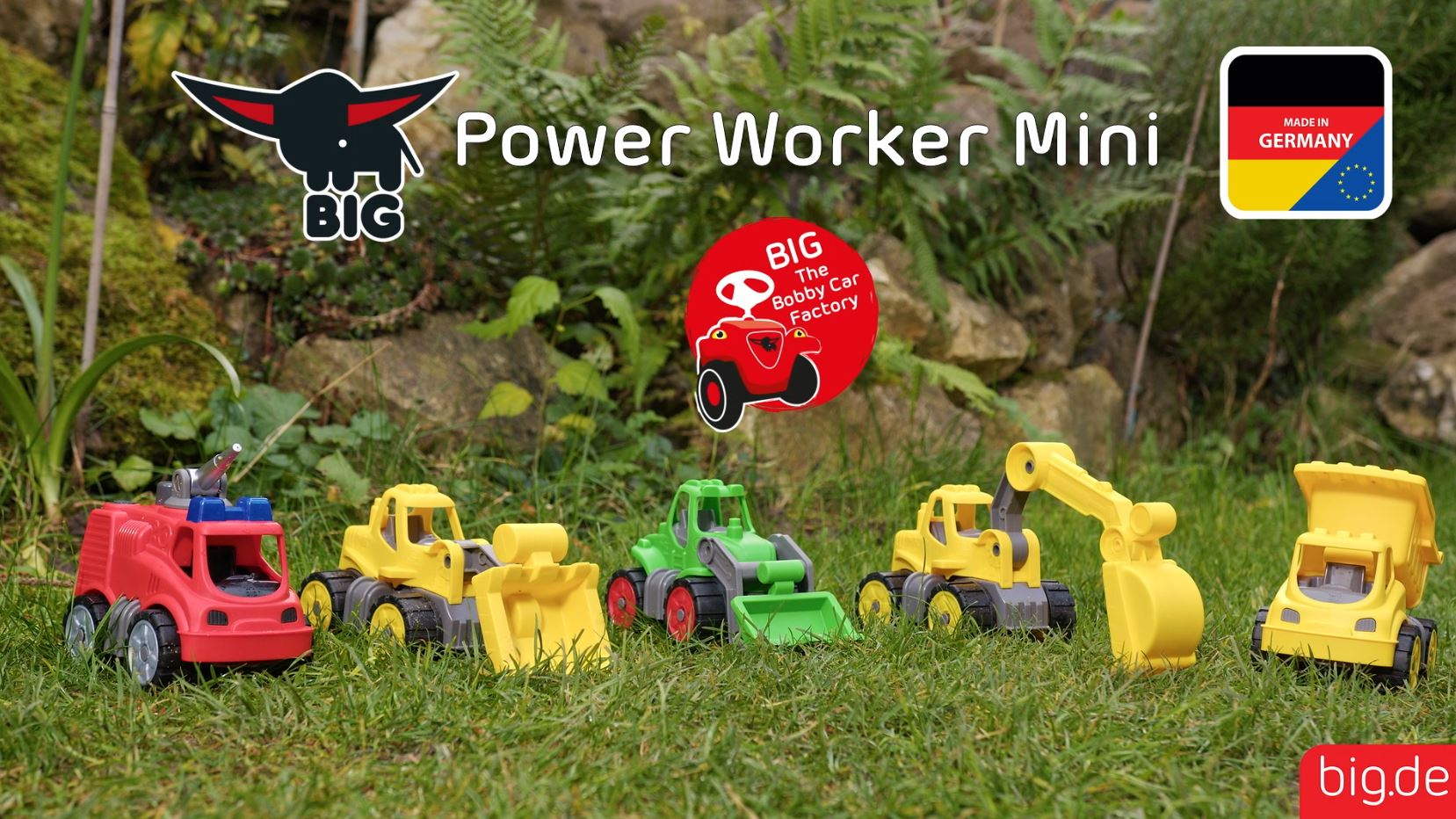 BIG Power Worker Mini Radlader Bagger Schaufelbagger Kinder Sand Spielzeug Auto 